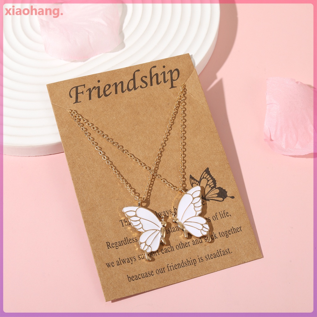 Vòng cổ Mặt Hình Bướm Màu Trắng Tinh Tế Làm Quà Tặng Cho Bạn Bè