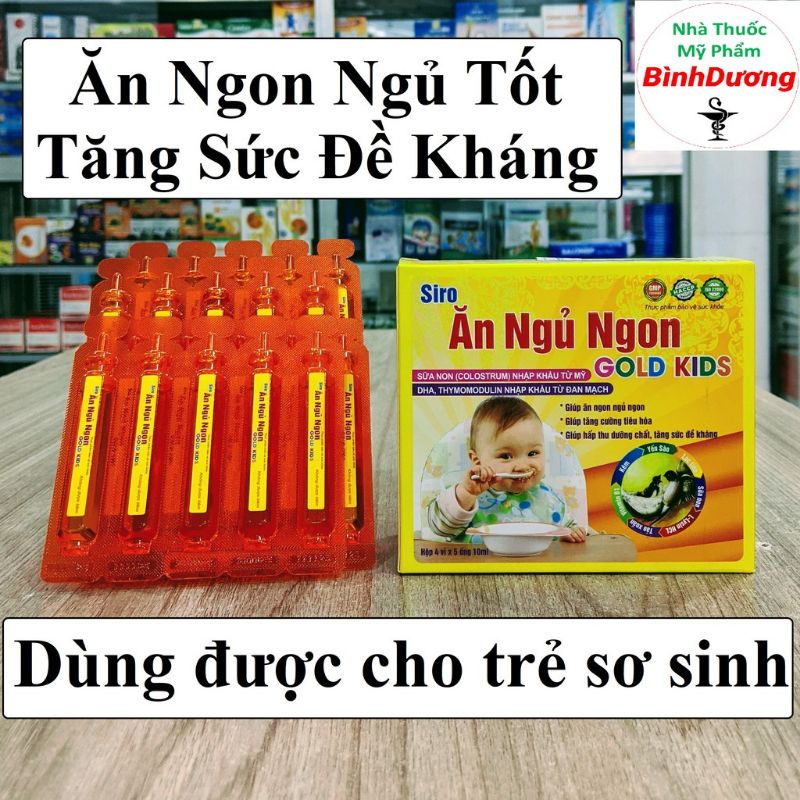 Siro giúp bé ăn ngon ngủ ngon Gold Kids 💯Nguyên liệu nhập khẩu💯 Dùng được cho trẻ sơ sinh, giúp bé tăng đề kháng