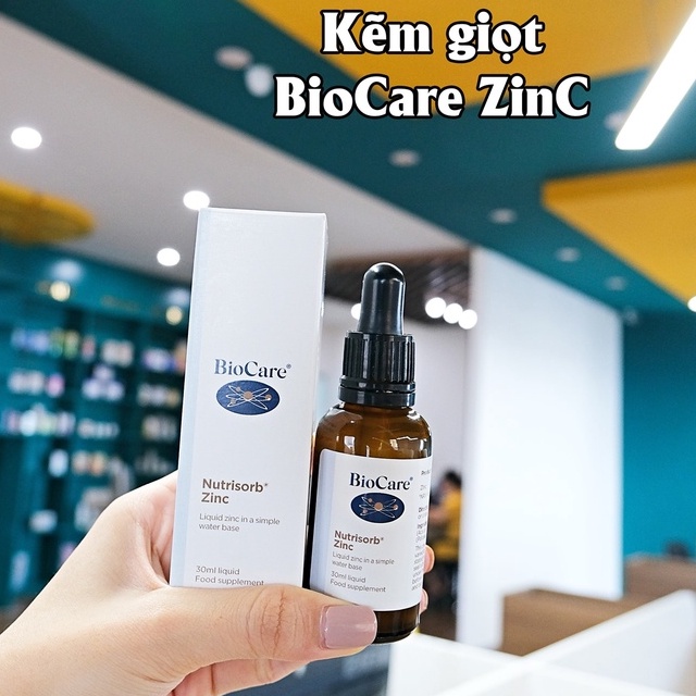 Kẽm nước dạng giọt Liquid Zinc plus BioCare ( Kẽm Nước UK )