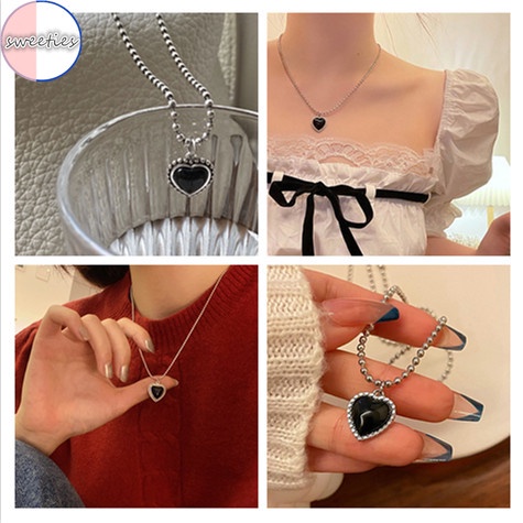 Dây chuyền hợp kim mặt hình trái tim xinh xắn thời trang cho nữ