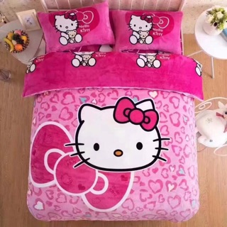 Trọn bộ chăn ga gối kitty đoremon