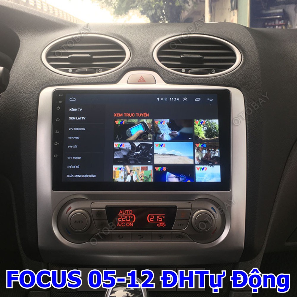 Màn Hình 9 inch Cho Xe FORD FOCUS 2005-2012,  Đầu DVD Android Tiếng Việt Kèm Mặt Dưỡng Giắc Zin Xe FOCUS