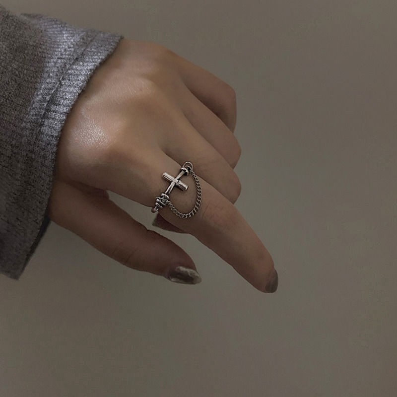 Nhẫn hở 23015 có thể điều chỉnh kích thước phong cách cá tính cổ điển thời trang phù hợp với mọi phong cách cho nam nữ