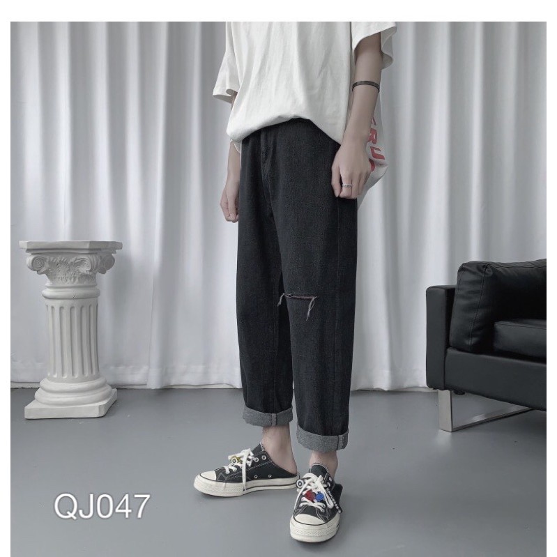 QJ047 - QUẦN JEAN BAGGY NAM RÁCH GỐI | BigBuy360 - bigbuy360.vn