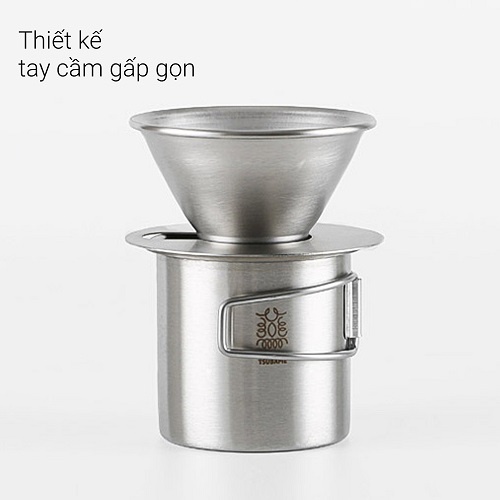 Bộ pha cà phê ngoài trời Inox 304 Made in TSUBAME phễu wave 155