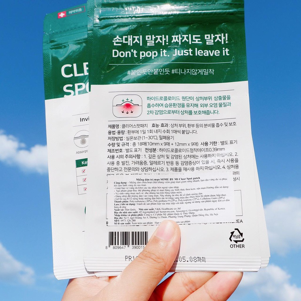 Miếng dán trợ giúp đánh bay mụn Some By Mi Clear Spot Acne Patch NPP Shoptido | BigBuy360 - bigbuy360.vn