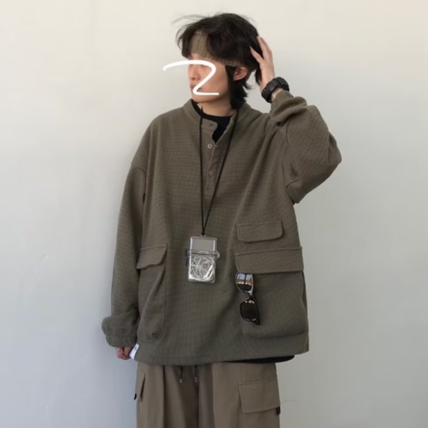 Áo Len Dài Tay Màu Trơn Thời Trang Nam Tính