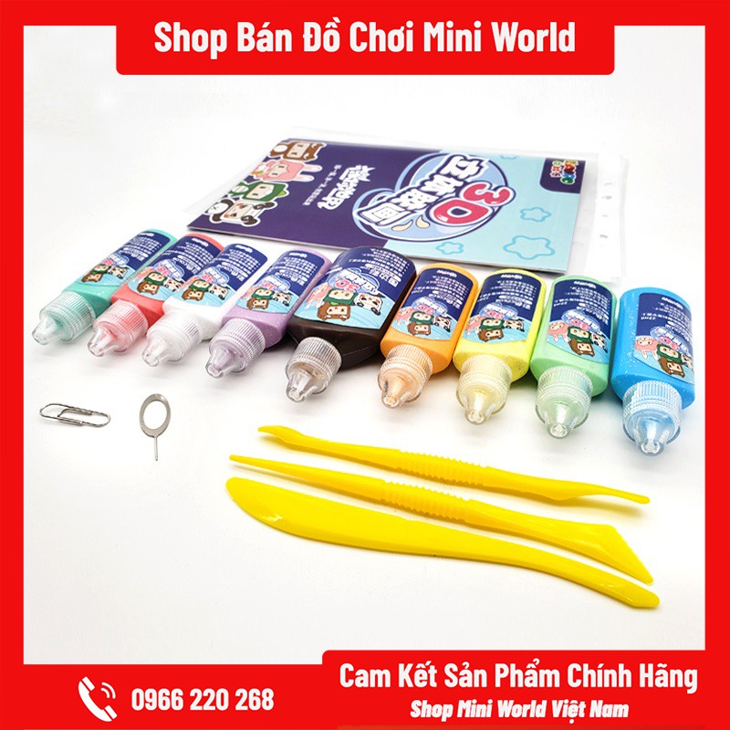 Đồ Chơi Mini World Diy Bút Sơn Keo Vẽ Tranh Nổi 3D