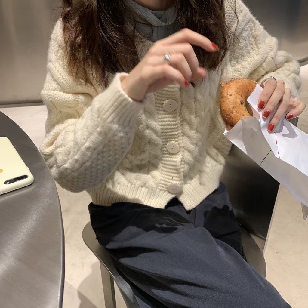 Áo Khoác Cardigan Dệt Kim Dáng Rộng Kiểu Hàn Quốc Thời Trang Thu Đông Cho Nữ 2021 | BigBuy360 - bigbuy360.vn