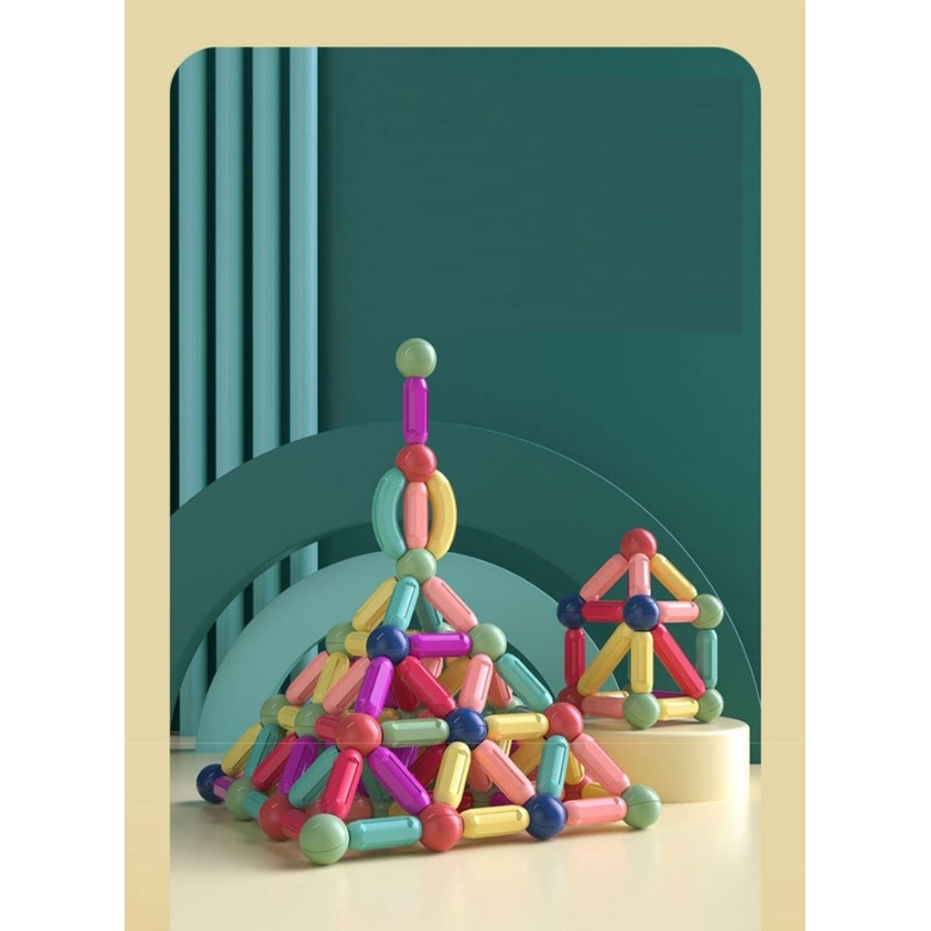 Xếp hình nam châm thông minh, bộ đồ chơi từ tính magnetic - THINGKIDS