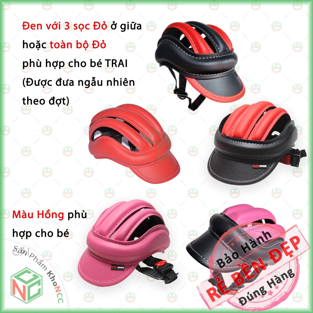 Mũ nón bảo hiểm Xe Đạp, trượt Patin cho bé Gái - NHK-NBH3SOC-TM-BG (Nhiều màu)