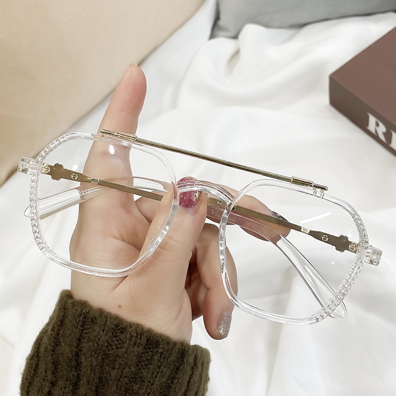 Kính Mát TR90 Gọng Vuông Oversized Chống Ánh Sáng Xanh Cho Nữ