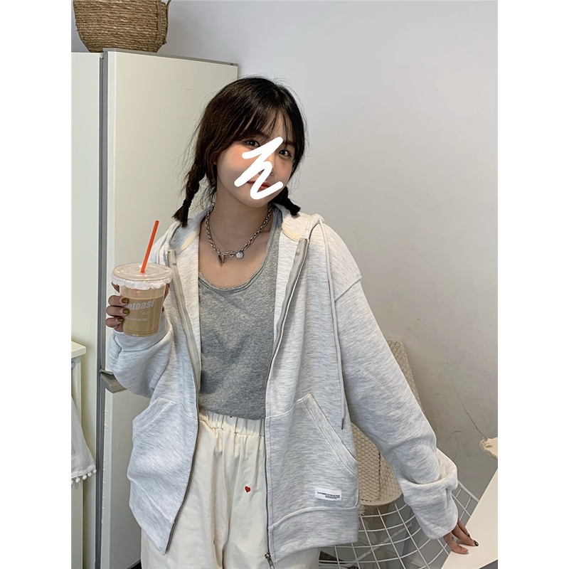 Áo Hoodie Dáng Rộng Màu Sắc Thời Trang Hàn Quốc