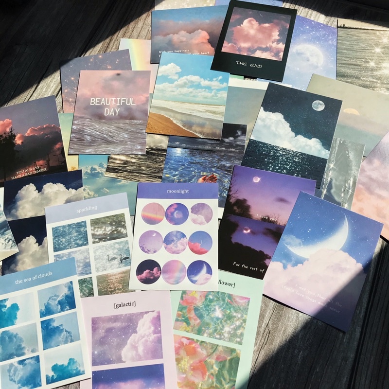 Postcard phong cảnh kèm sticker Set 10 tấm Pc006