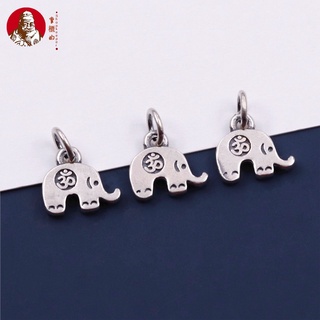 Mặt dây chuyền bạc s925 hình chú voi thái lan handmade diy