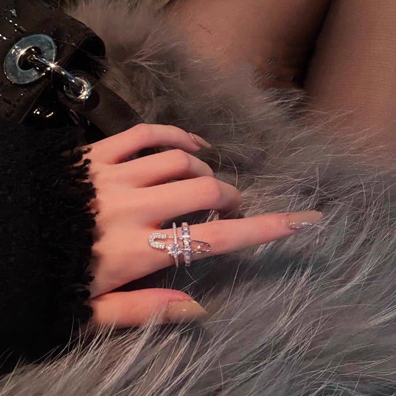 Nhẫn Mở Đính Đá Pha Lê Thời Trang