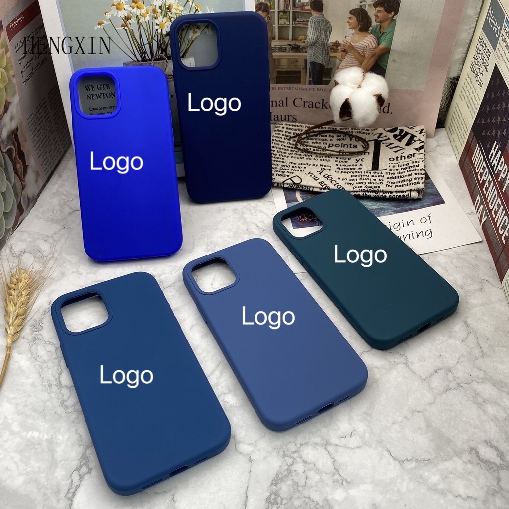 Ốp điện thoại silicon màu lam sapphire cho 6 6S SE2020 7 8 7p 8p x xs xr xsmax 11 11pro max 12 12pro max 13 13pro max