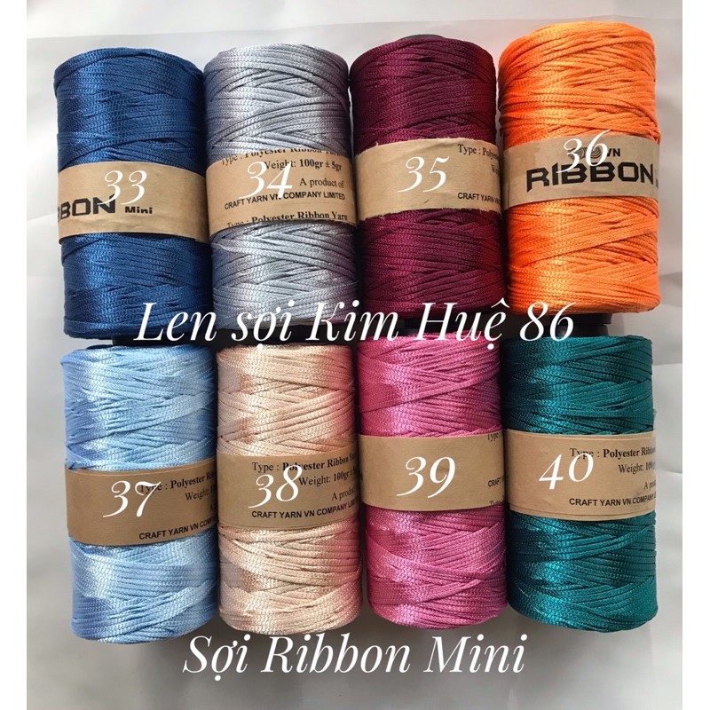 Sợi Ribbon mini ( từ màu 21 đến màu 40)