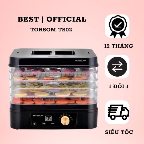 Máy Sấy Hoa Quả Thực Phẩm Sấy Khô Sấy Dẻo TS02 - Bảng Điều Khiển Nhiệt Độ - Hẹn Giờ thông Minh