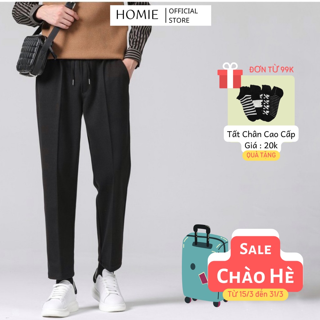 Quần Baggy Nam Ống Rộng Cạp Chun :: Quần Tây Âu Dáng Hàn Cao Cấp