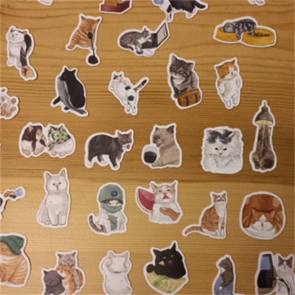 Sticker Dán Trang Trí Sổ Tay DIY Hình Mèo PEWANY Đa Năng Dành Cho Xe Hơi / Guitar / Ván Trượt