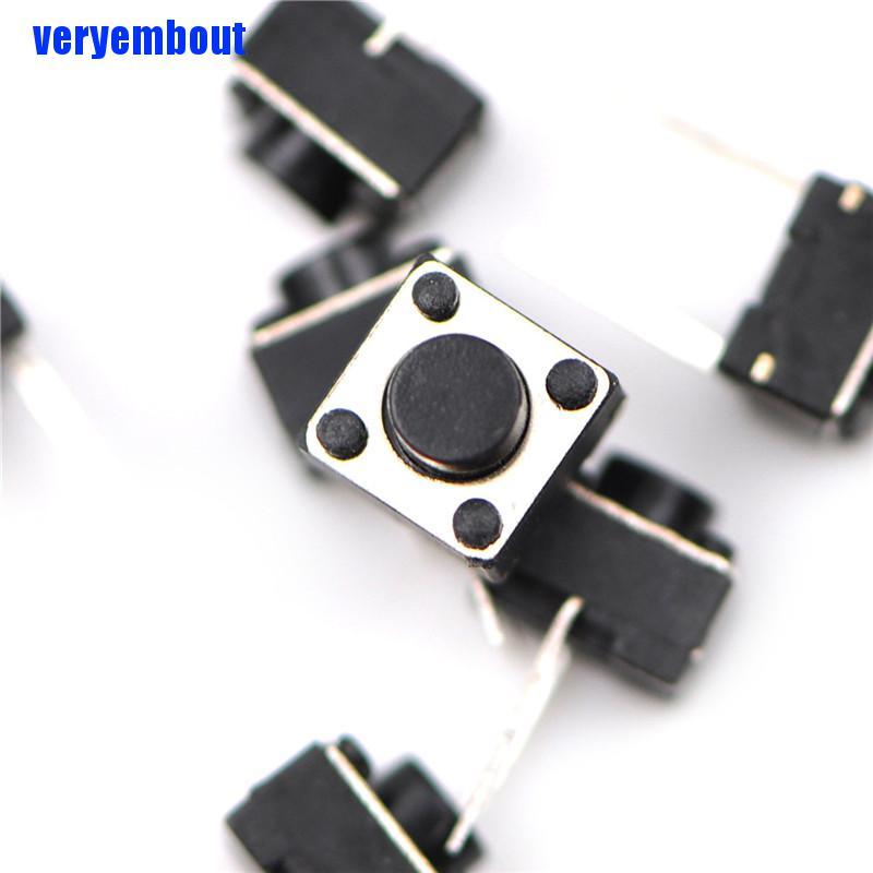 Bộ 20 Nút Công Tắc Nhấn 2 Chấu 6 * 6 * 5mm