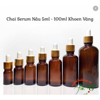 Chai đựng serum nâu 100ml