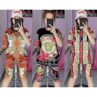Set lửng thun lạnh 3D chất 4 chiều quần có túi