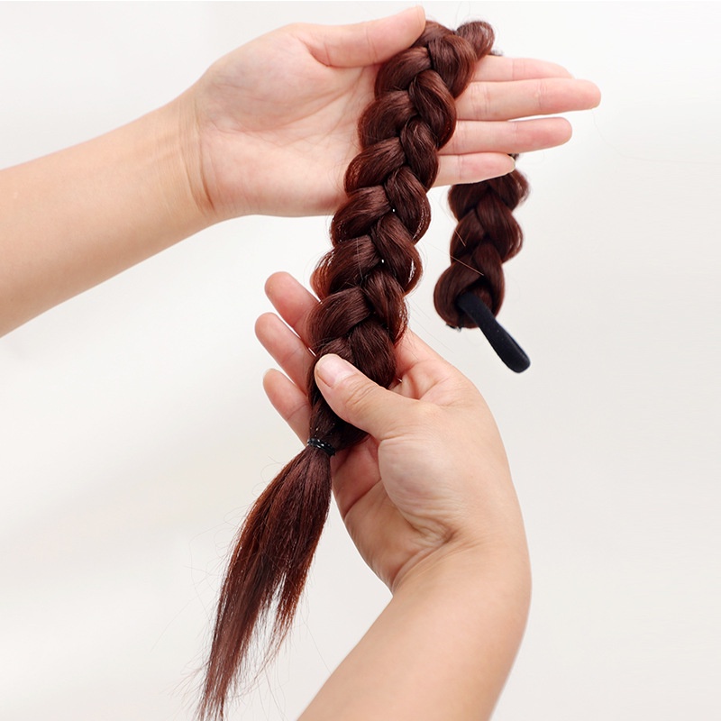 Tóc giả MISS FANCY thắt bím 2 bên dài 45cm thời trang ngọt ngào cho nữ