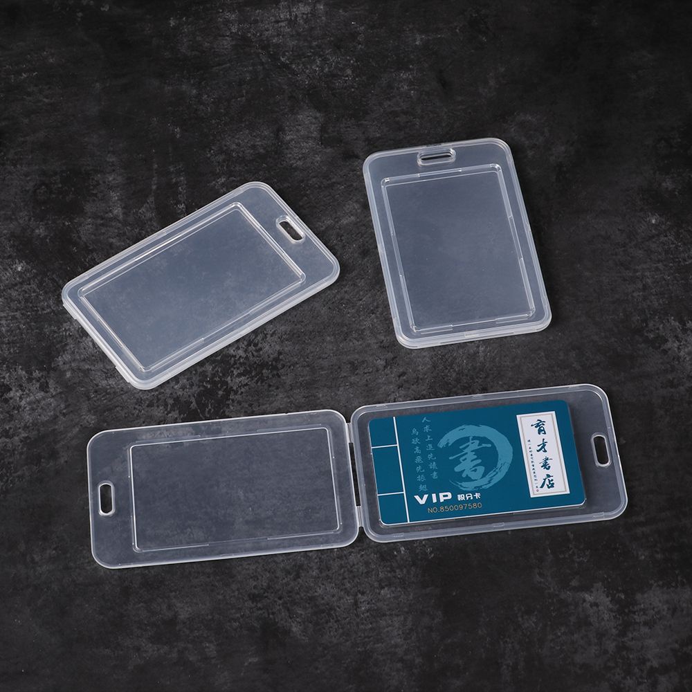 Bao đựng thẻ bằng nhựa trong suốt hai mặt chống trộm tiện dụng cho trường học / văn phòng