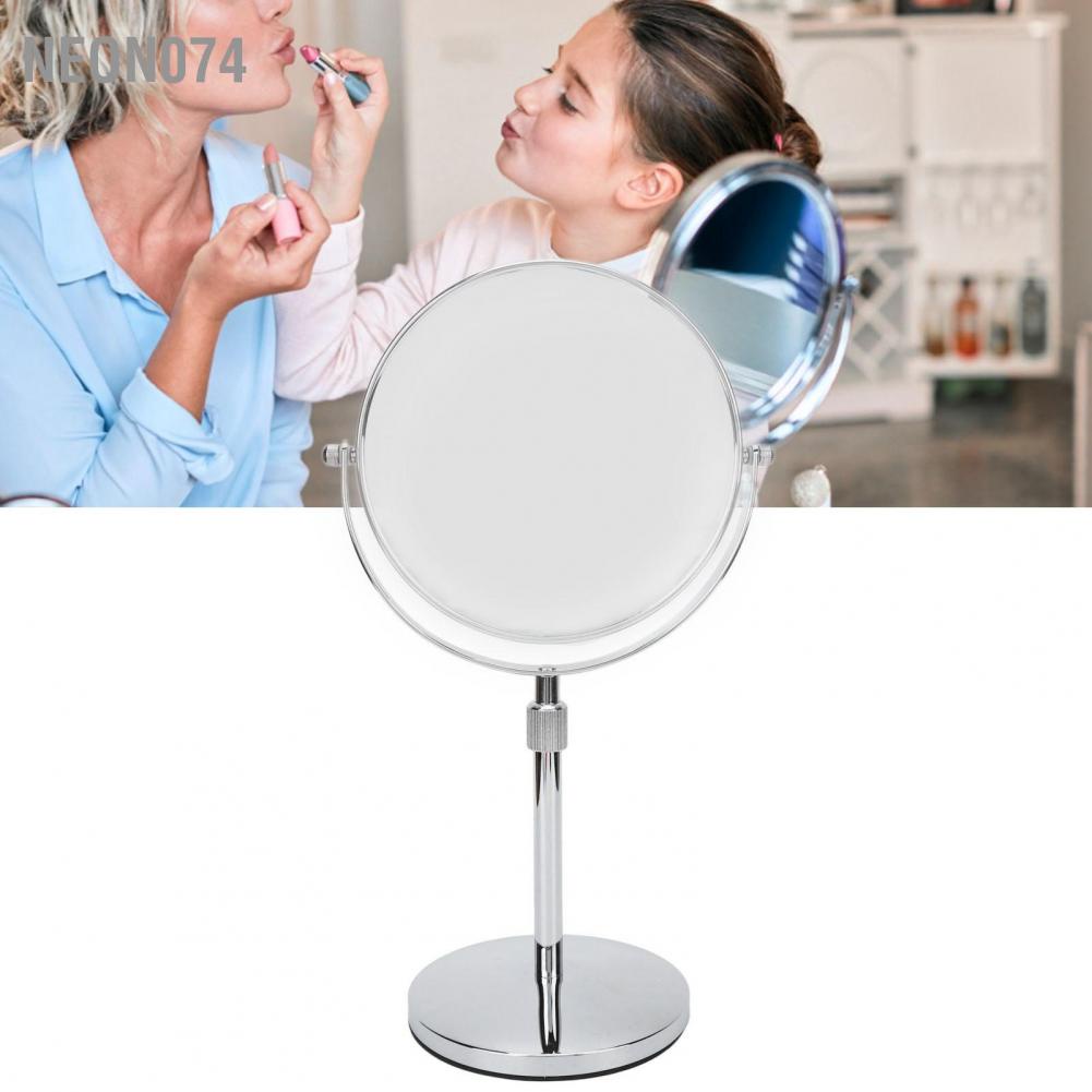 [Hàng mới về] Gương trang điểm để bàn cao 7 inch 2 mặt phóng to 3X chỉnh được