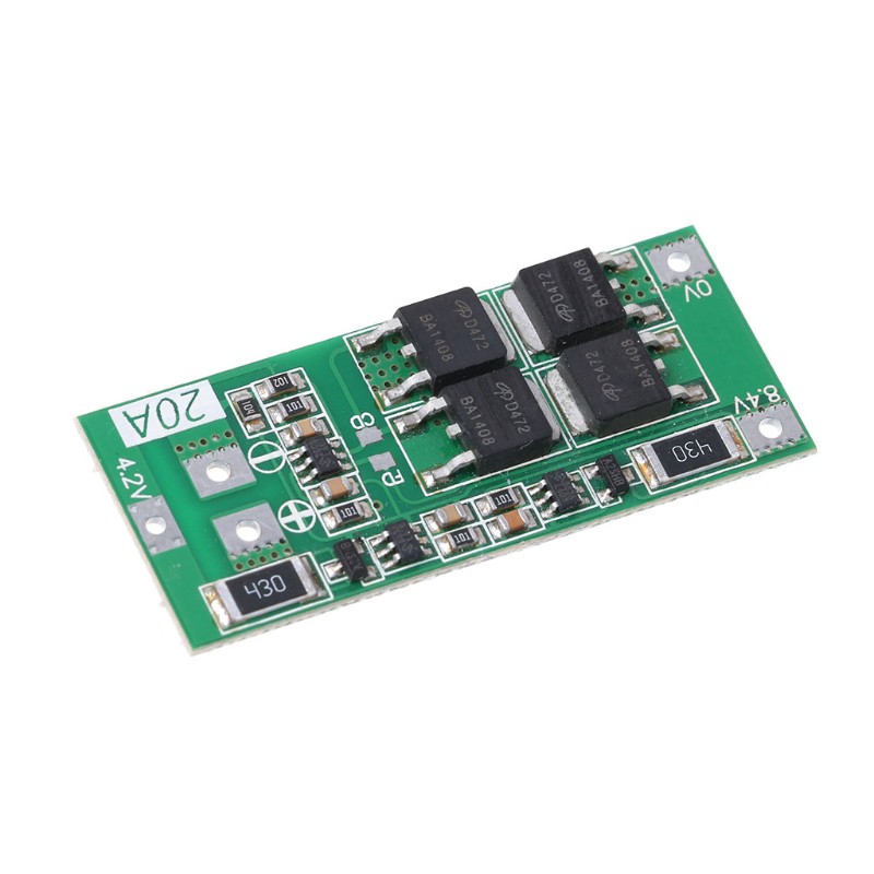 Bo mạch bảo vệ PCB BMS sạc pin 18650/Li-ion Lithium 2S 20A 7.4V 8.4V kích thước 4.5x1cm/4.8*2cm