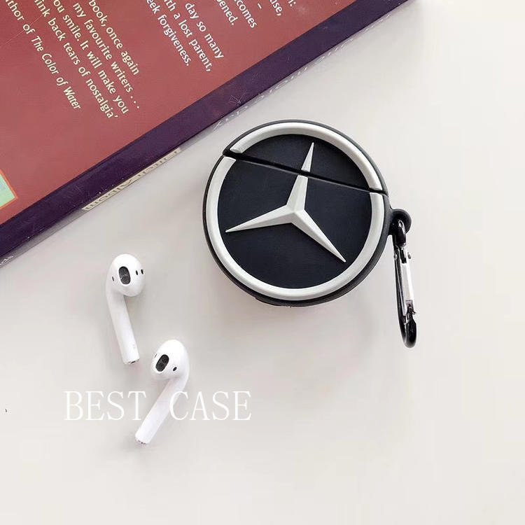 Ốp hộp sạc tai nghe bluetooth không dây silicon hình logo xe hơi sáng tạo cho Apple Airpods 1/2 Airpods 2