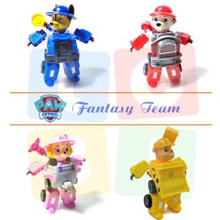 Đồ chơi đội chó cứu hộ biến hình robot 4 nhân vật loại to, Chase và 3 bạn - Paw patrol