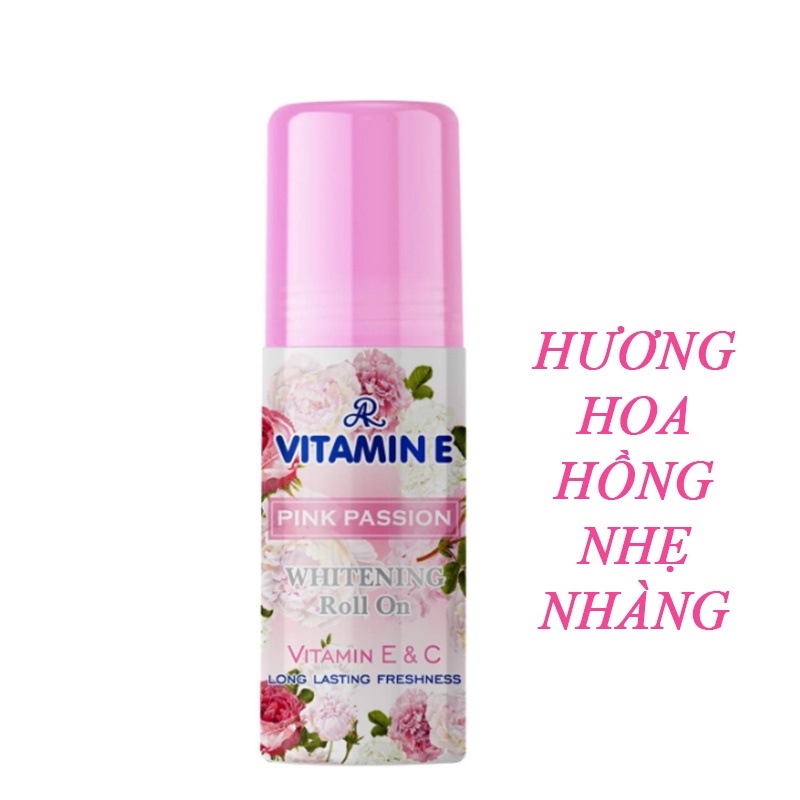 Lăn khử mùi hương nước hoa AR Vitamin E Whitening Roll On Thái Lan