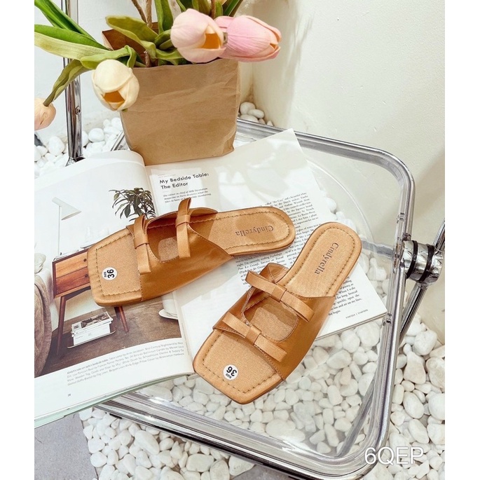Dép Bệt 2 Nơ Lụa Siêu Xinh