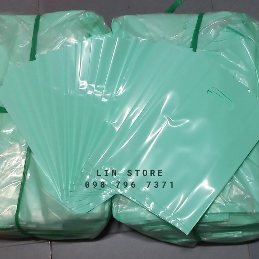 FULL SIZE - 1KG Túi Nilong Hột Xoài Màu Xanh Mint - Túi Hột Xoài PE Trơn Bóng Dai Dẻo