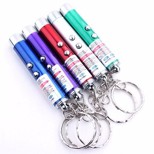 Siêu rẻ Đèn pin móc khóa 4 in 1 đèn pin-soi tien gi a- đèn laser-móc khóa shop bán sỉ