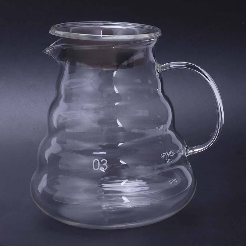 V60 Pour Over Glass Range Server Carafe Drip Pot Coffee Kettle Brewer Barista Percolator Clear 800M