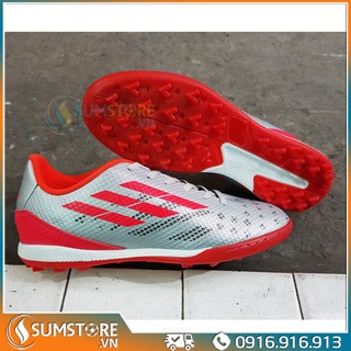 Giày Đá Bóng Winbro F50 Bạc  Đỏ - Giày TF Mới Đẹp 2019
