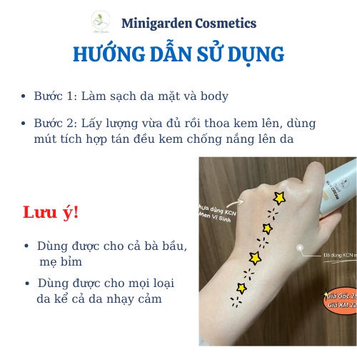 Kem chống nắng Mini Garden Pearl Sun Cream SPF 50 PA+++ - PSC 30ml PV994