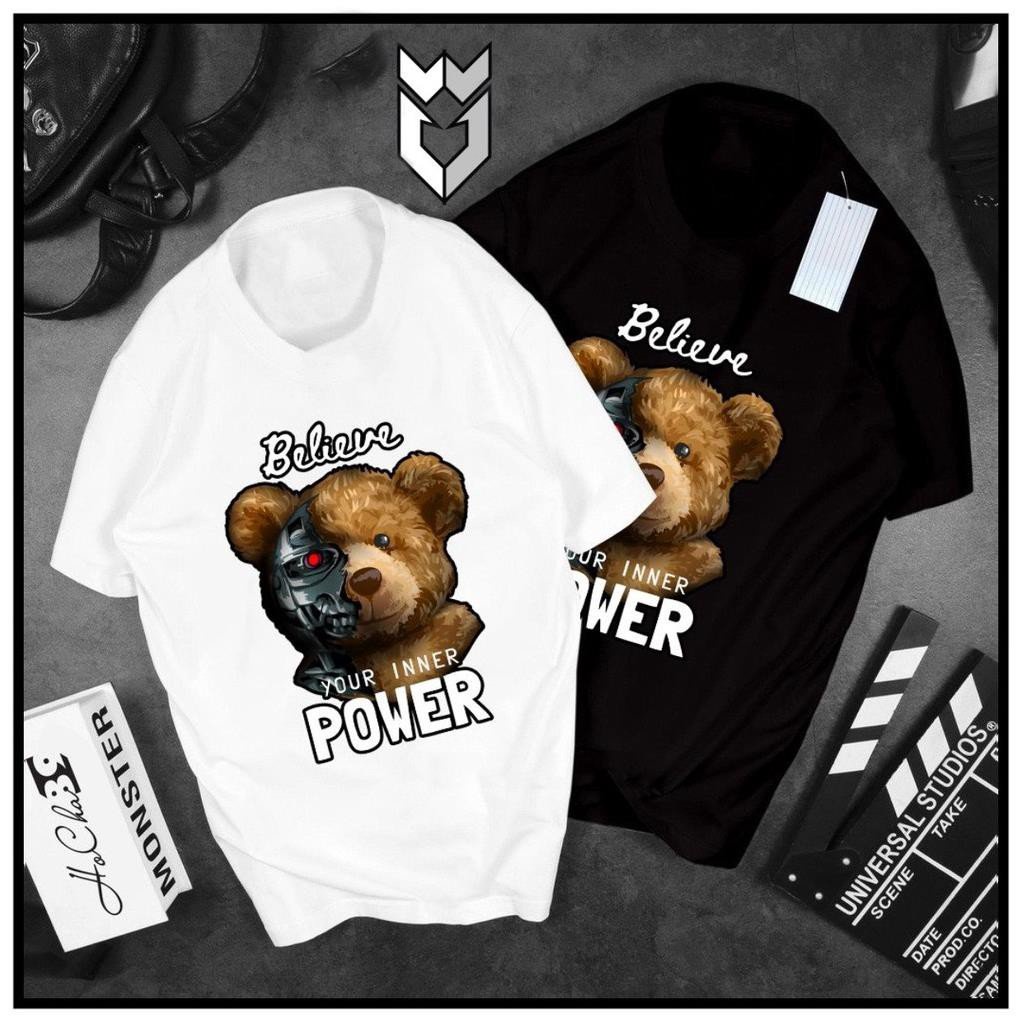 Áo phông Gấu Teddy Người Máy Your Inner Power, áo thun form rộng cực phong cách