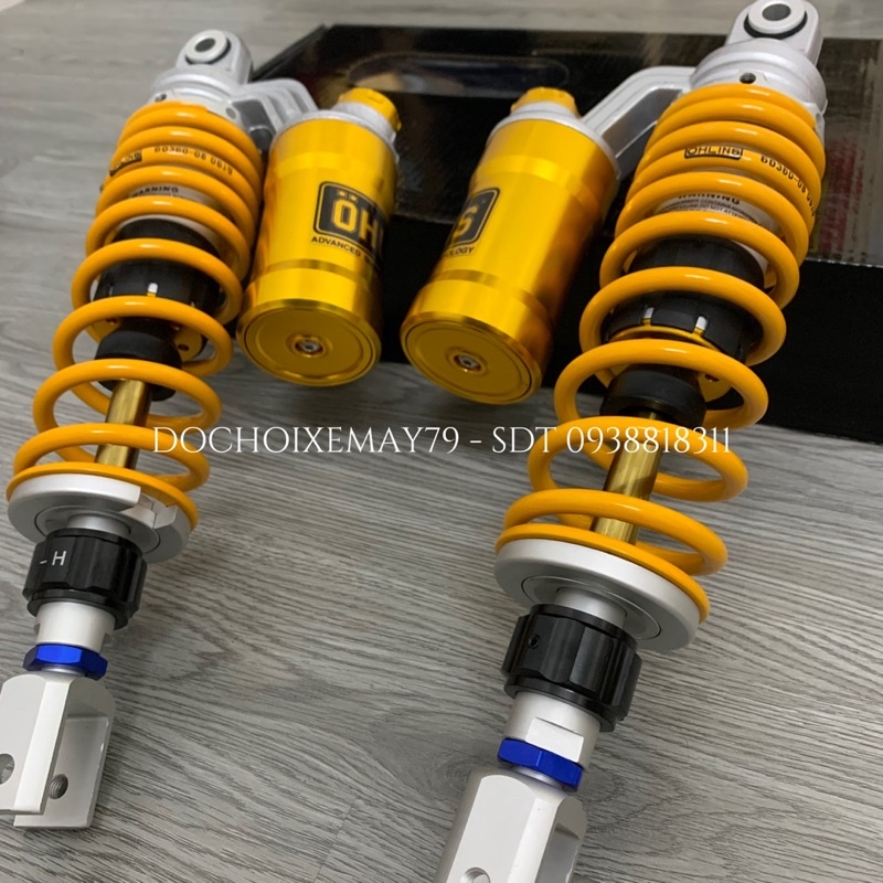 Phuộc sau Ohlins - Nitron ti phuộc vàng gắn Air Blade & SH Ý