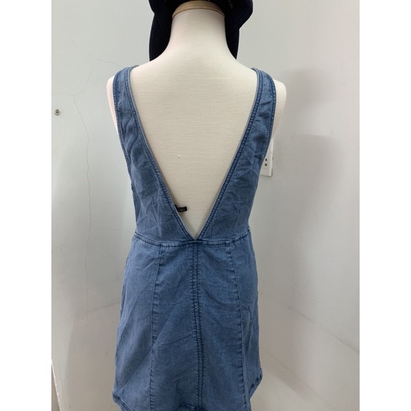 Đầm yếm 2 dây jean H M