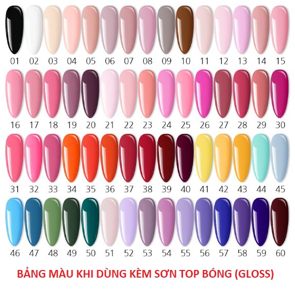 Gel sơn móng tay full màu khách tự chọn