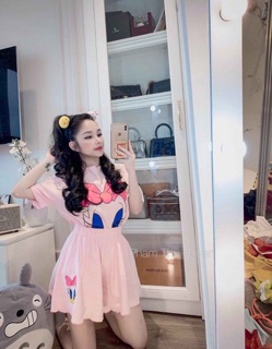 [HINH + VIDEO THAT] Bộ cotton mặc nhà siêu xinh