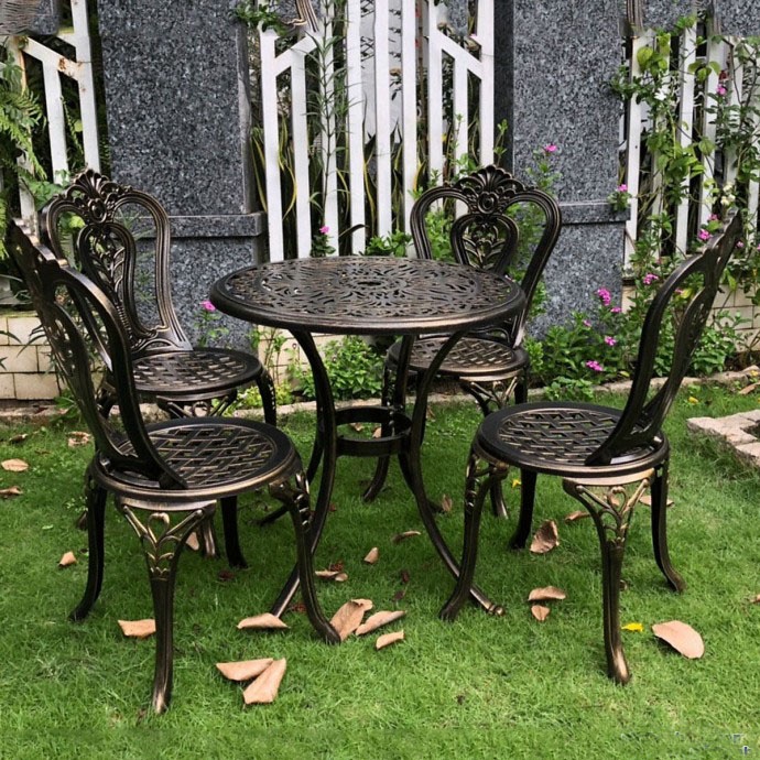 Bộ bàn ghế nhôm đúc 2 ghế 1 bàn