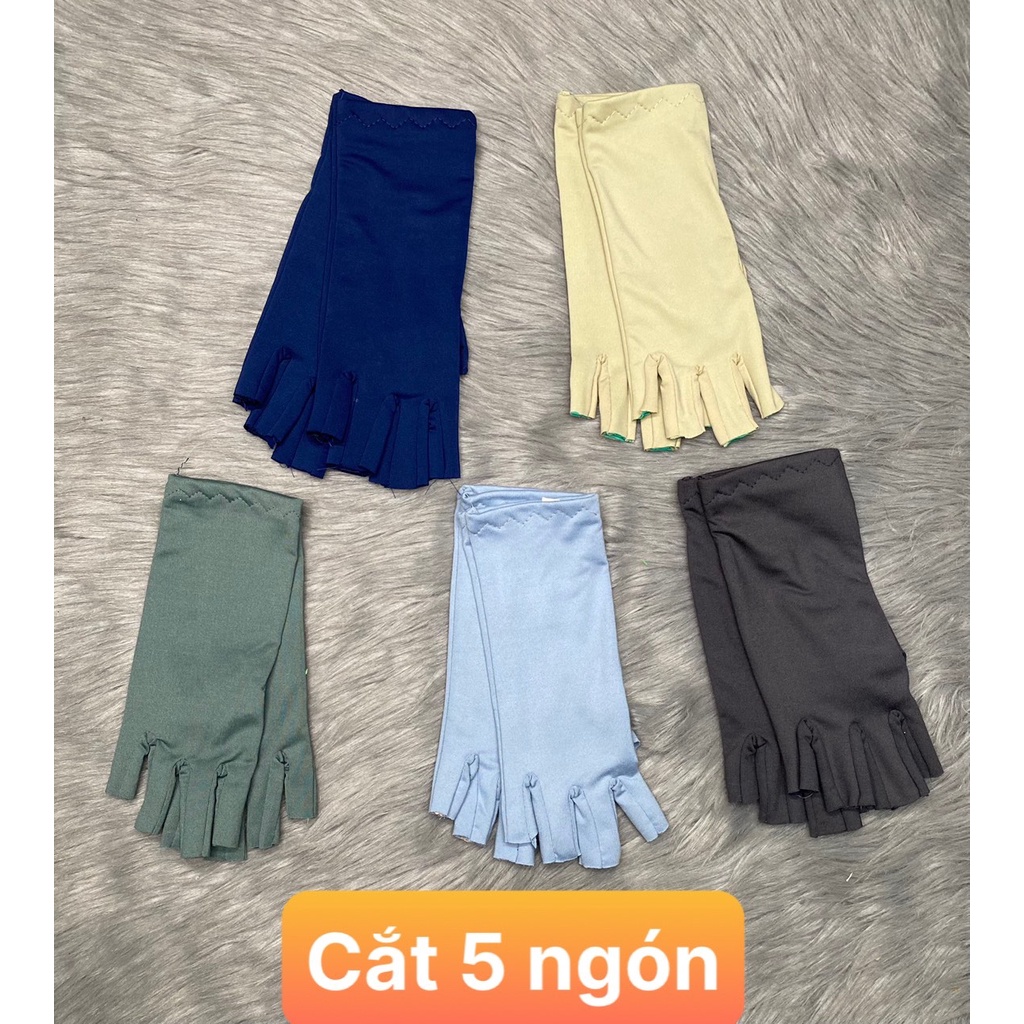 [HCM] Combo 5 đôi găng thun lạnh 4 chiều, màu trơn giao nhiều 5 màu ngẫu nhiên , ảnh thật , bảo đảm giao đúng