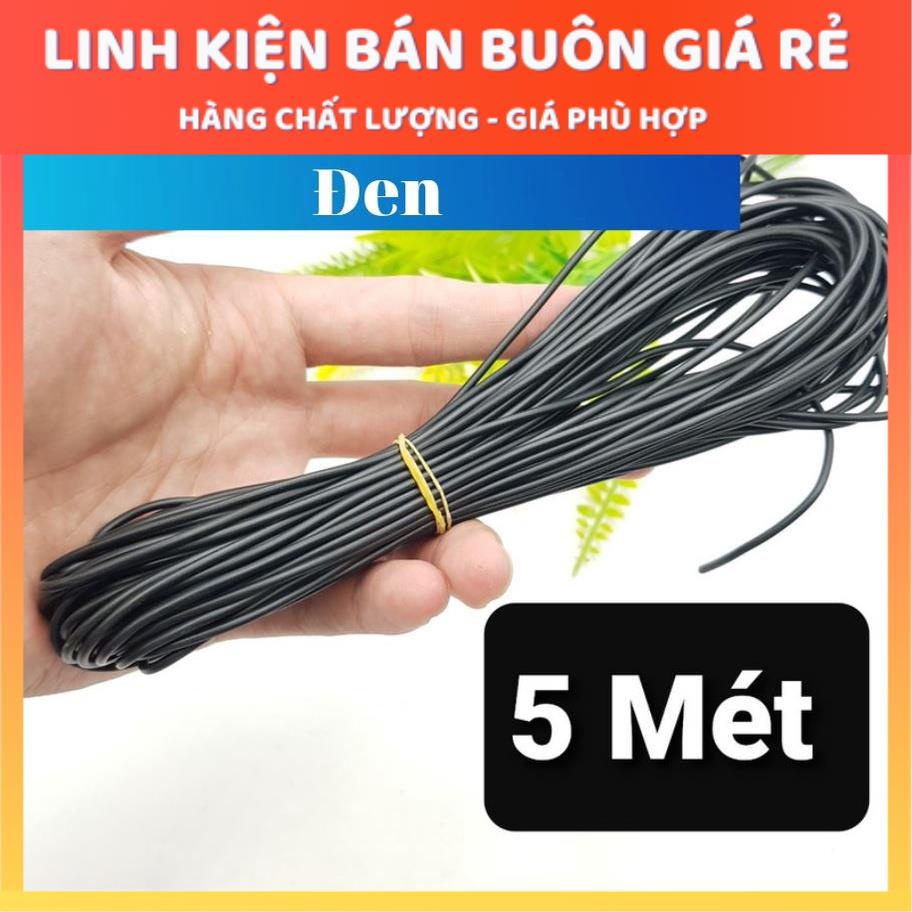 Dây Điện Xịn lõi đồng 0.5MM Đủ Màu, Cuộn Lẻ 5 Mét Dây Điện Đơn 0.5MM Lõi Đồng Các Mầu