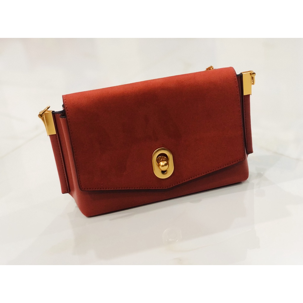 (Thanh lý) Túi đeo chéo Vascara nắp gập Nubuck Golden Pearl SHO 0181 - Mới 98% còn Bảo hành chính hã